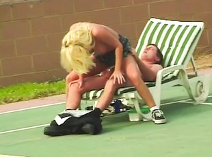 Sporty Blonde Mom Fucks Young Tennis Boy